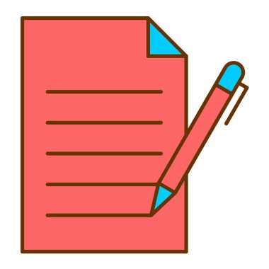 Belge. Web simgesi basit illüstrasyon