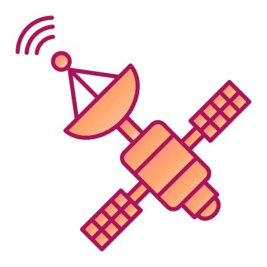 Uydu Simgesi, vektör illüstrasyonu