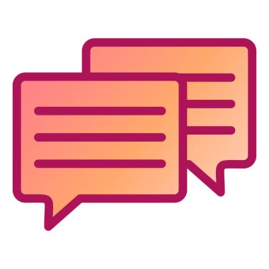 Sohbet iletisi vektör simgesi