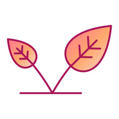 Yaprak ikonu vektör illüstrasyonu