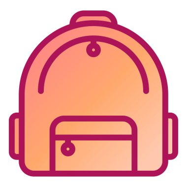 Sırt çantası. Web simgesi basit tasarım