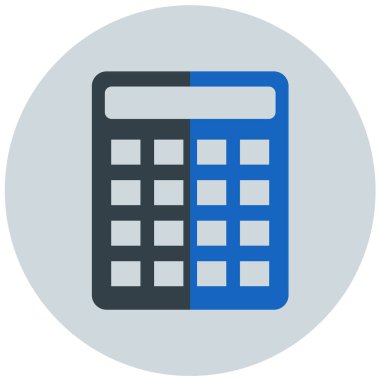 Hesap makinesi. Web simgesi basit illüstrasyon