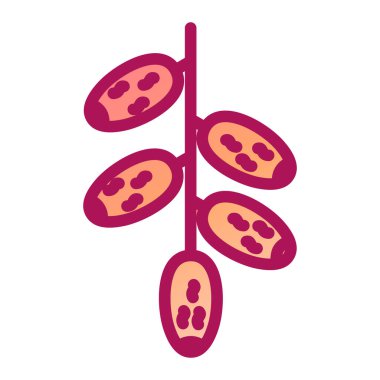 meyve ve sebze ikonu, organik gıda konsepti 