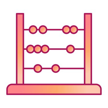 abacus ikon vektör illüstrasyonu