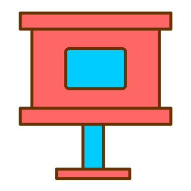 Tahta. Web simgesi basit illüstrasyon