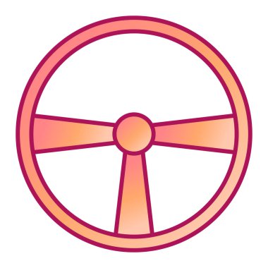 direksiyon simidi simge vektör illüstrasyon izole