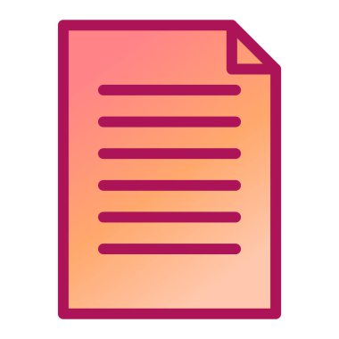 Belge. Web simgesi basit illüstrasyon