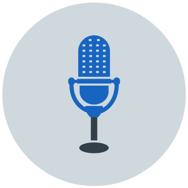 Mikrofon. Web simgesi basit tasarım