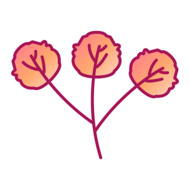 Güzel mor ve pembe bir çiçeğin vektör çizimi