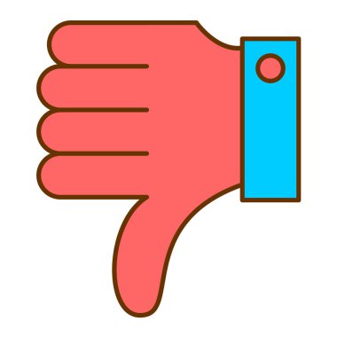 Başparmak aşağı vektör simgesi