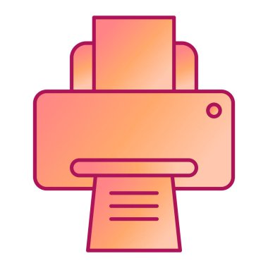 Yazıcı simgesi, vektör illüstrasyonu