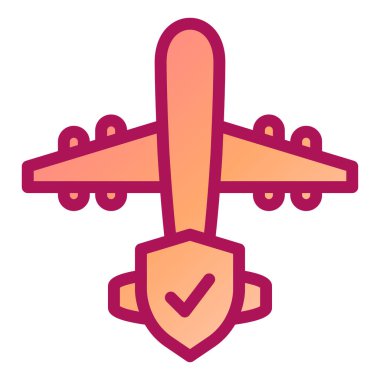 uçak ikonu vektör illüstrasyonu