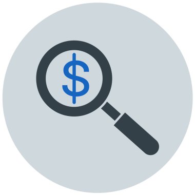 Dolar. Web simgesi basit illüstrasyon