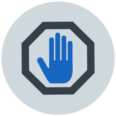 Kes şunu. Web simgesi basit illüstrasyon