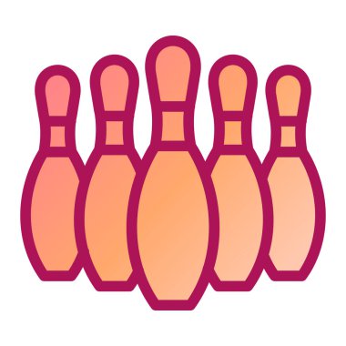 Bowling lobutları ikon vektör illüstrasyonu
