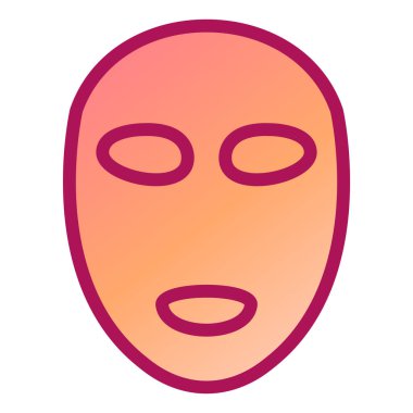 yüz maskesi ikon vektör illüstrasyon tasarımı