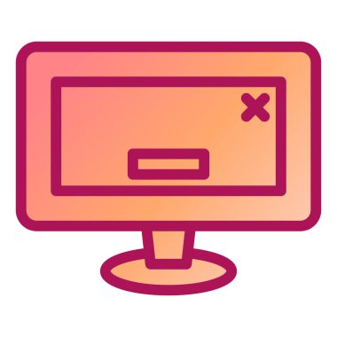 bilgisayar izleme simgesi, vektör illüstrasyonu