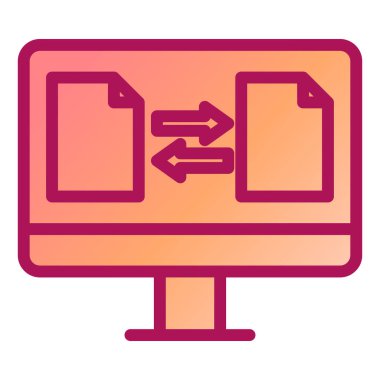 Bilgisayar simgesinin vektör illüstrasyonu