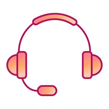 kulaklık simgesi vektör illüstrasyonu