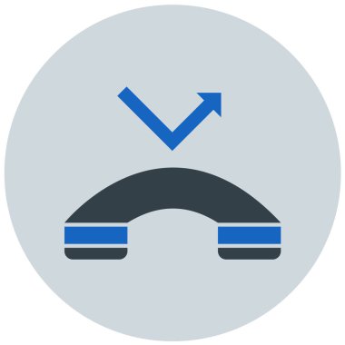 telefon çağrısı ok simgesi, vektör illüstrasyonu