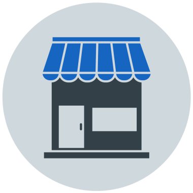 Dükkan. Web simgesi basit illüstrasyon