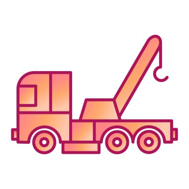 Kargo kamyonu simgesinin vektör çizimi