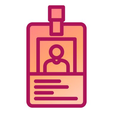 kimlik kartı vektör simgesi