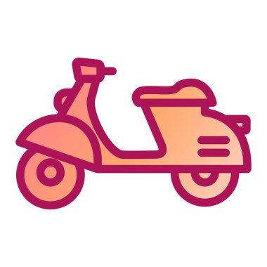 Scooter ikonu. Web için motosiklet vektör simgelerinin basit çizimi