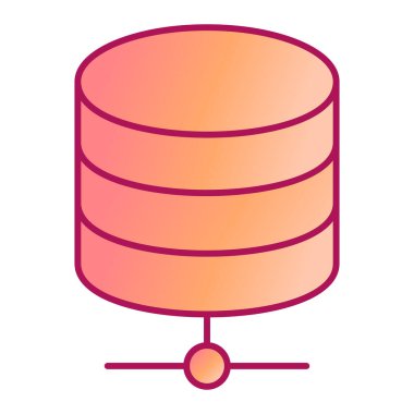 veritabanı. Web simgesi basit illüstrasyon