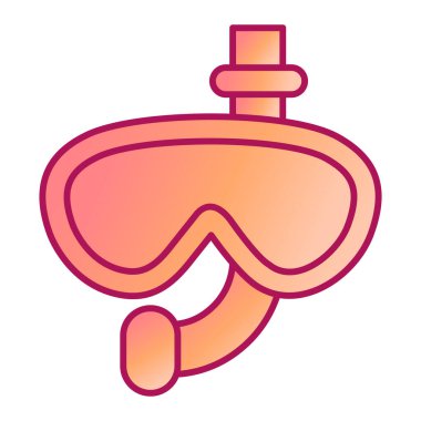 Dalış maskesi simgesi. web tasarımı için scuba dalgıcı vektör çizimi