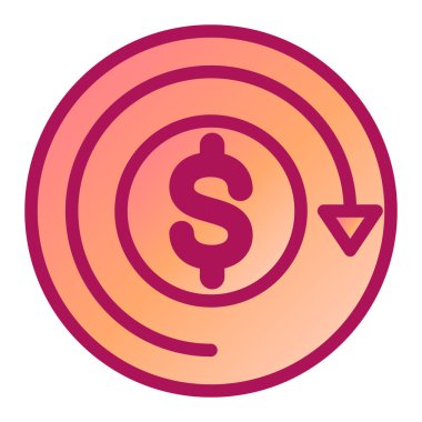 Dolar web simgesi illüstrasyonu 