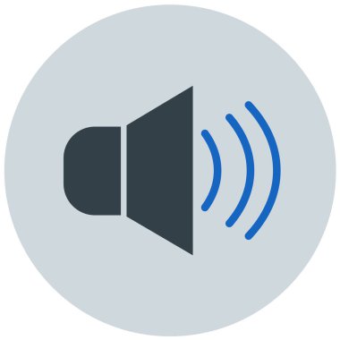 Ses. Web simgesi basit illüstrasyon