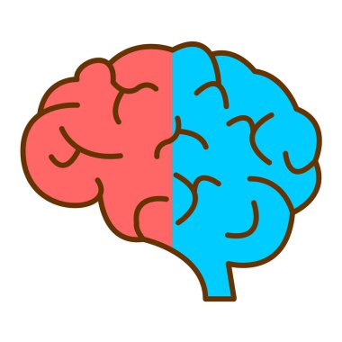 beyin ikonu vektör illüstrasyonu