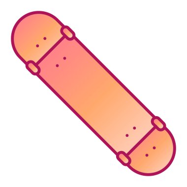 Kaykay ikonu. Spor aletleri vektör illüstrasyonunun izometriği. beyaz arkaplanda izole