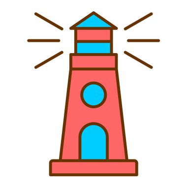 Deniz feneri. Web simgesi basit tasarım