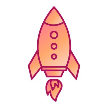 roket ikonu vektör illüstrasyonu
