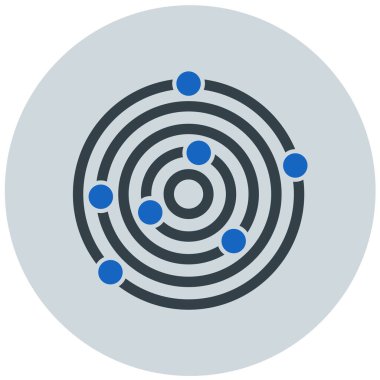 atom simgesi, vektör, illüstrasyon