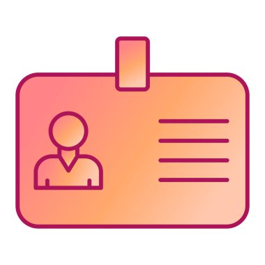 kimlik kartı vektör simgesi