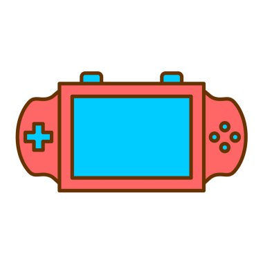 Oyun çubuğu simgesi. Web tasarımı için Gamepad vektör simgelerinin düz çizimi