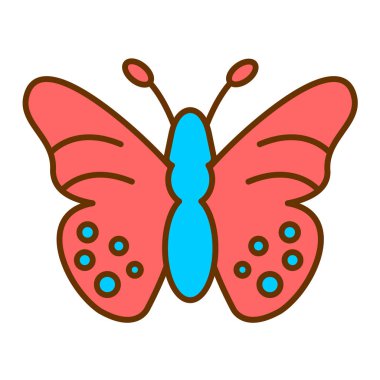 Kelebek modern ikon vektör çizimi