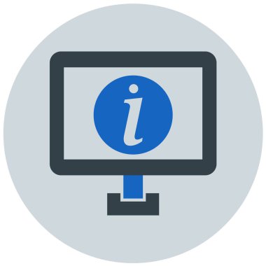 Bilgi. Web simgesi basit illüstrasyon