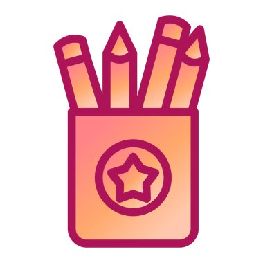 Kalemler. Web simgesi basit illüstrasyon