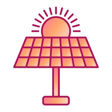 Güneş paneli ikon vektör illüstrasyonu