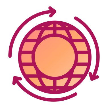 Dünya modern simgesinin vektör illüstrasyonu