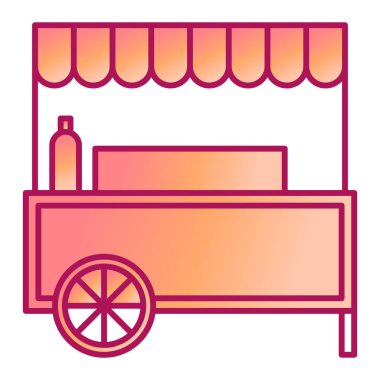 Gıda Kamyonu Modern ikon vektör illüstrasyonu 