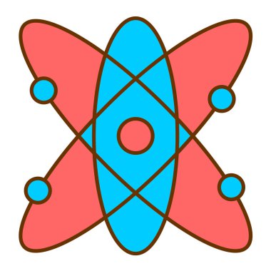 atom. Web simgesi basit illüstrasyon