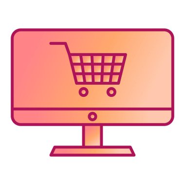 Sepet ikon vektör çizimi olan alışveriş arabası