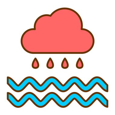 Yağmurlu hava kutsal kişilerin resmi, vektör çizim