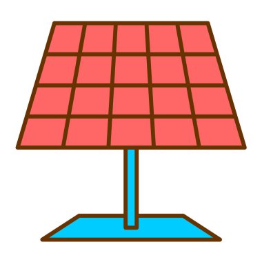 Güneş paneli ikon vektör illüstrasyonu