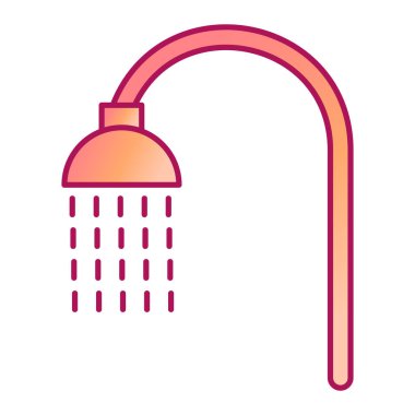 Duş ikonu. Su damlası vektör çizgisi doldurma biçiminin basit gösterimi.